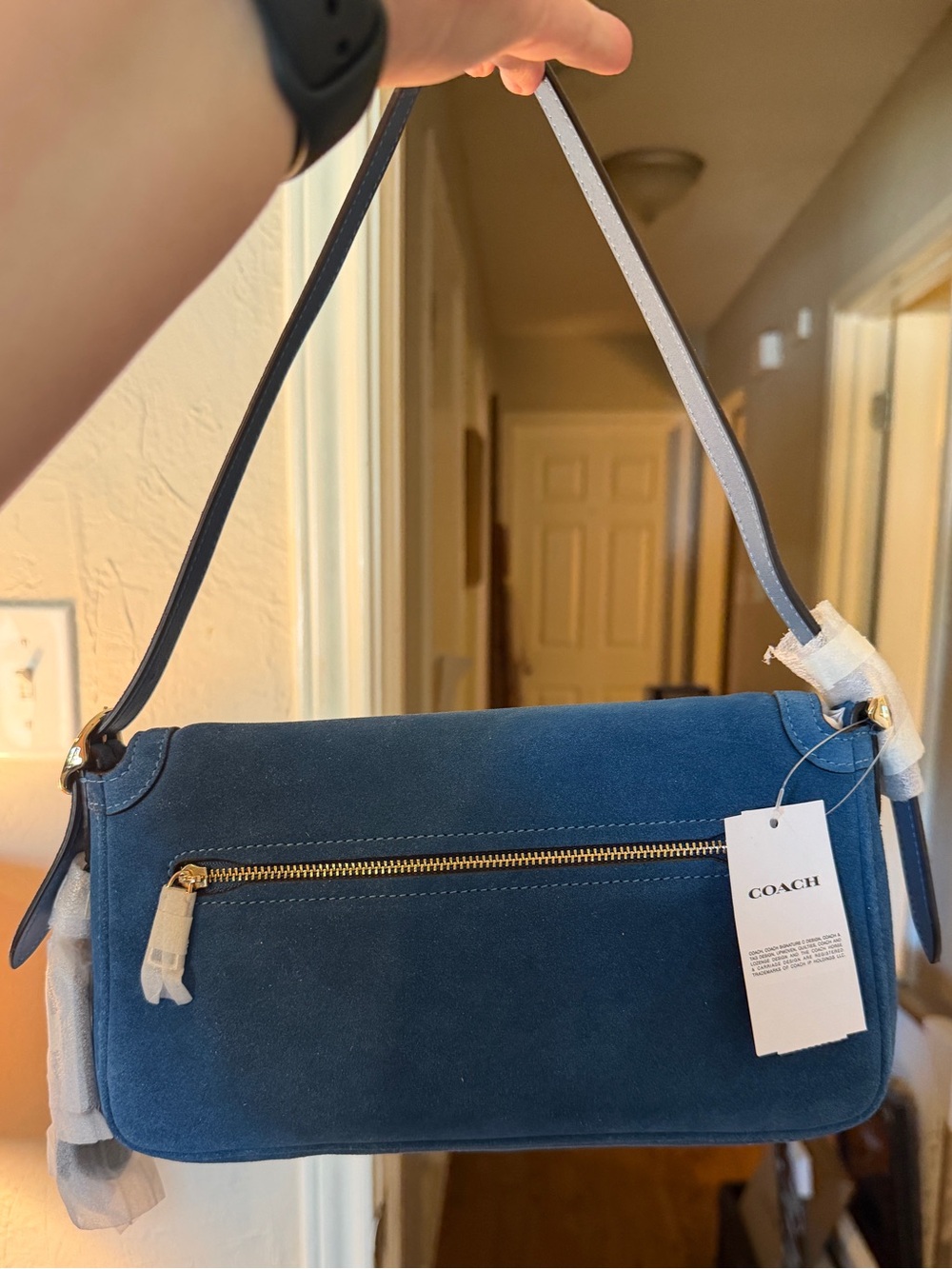 NWT Coach Etta Shoulder Bag in Blue Jay